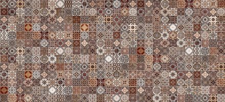 Плитка настенная Hammam рельеф коричневый 20х44 (HAG111D)(1.05 м2,12 шт)